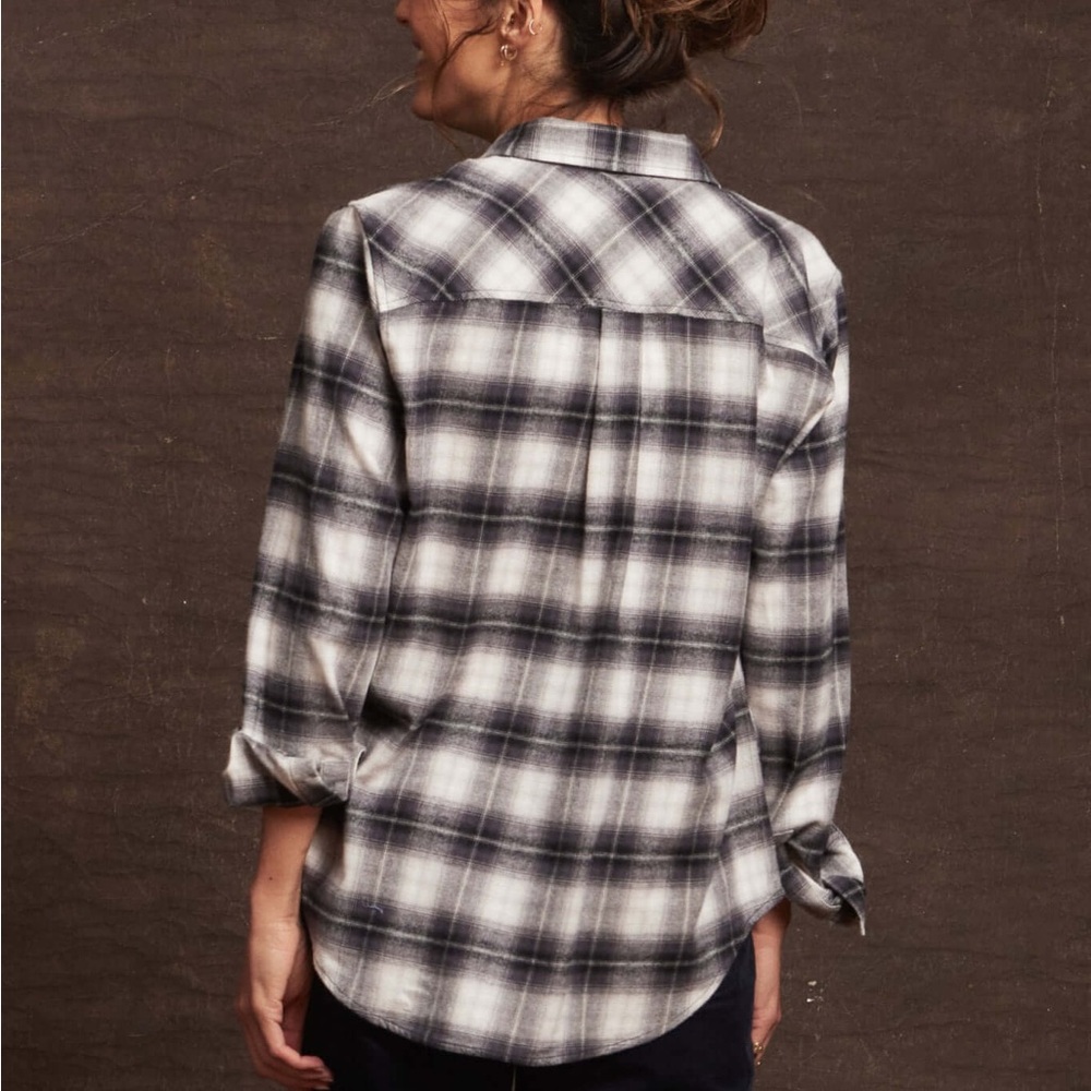 Weatherproof Vintage Buffalo Check Flannel - M - Black & White - Picture 3 of 6
